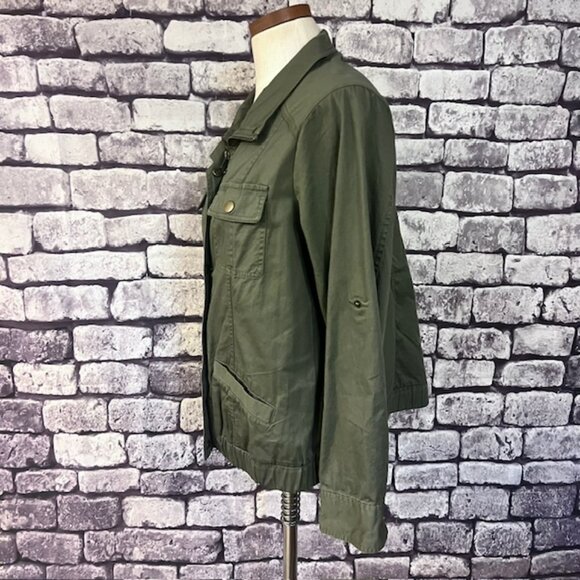 Westbound Green Zip Up Long Sleeve Jacket Size PL - Picture 3 of 8